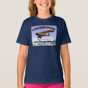 Vintage Flying Moose Aviation Schild T-Shirt