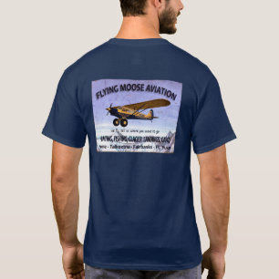 Vintage Flying Moose Aviation Schild T-Shirt