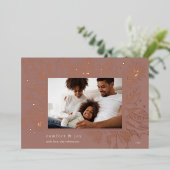 Vintage Foliage | Botanisches Foto Folien Feiertagskarte (Stehend vorne)