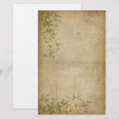 Vintage Foliage - Efeu Briefpapier (Vorne/Hinten)