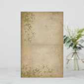 Vintage Foliage - Efeu Briefpapier (Stehend Vorderseite)