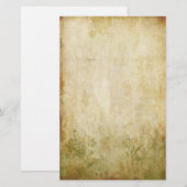 Vintage Foliage - Grün Briefpapier (Vorne/Hinten)