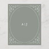 Vintage Foliage Grüne Hochzeit (Rückseite)
