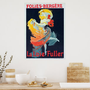 Vintage Folklore Bergeré Jules Chéret Tanzende Gir Poster
