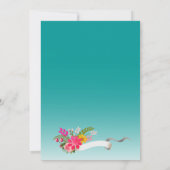 Vintage Folklore-Blumenbanner-Hochzeit Einladung (Rückseite)