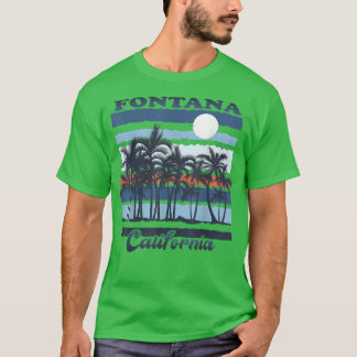 Vintage Fontana Kalifornien Strand Souvenirs Reise T-Shirt