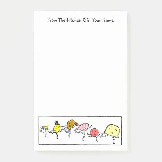 Vintage Food Custom Post - Anmerkungen Post-it Klebezettel (Vorderseite)