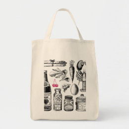 Vintage-Foodie Tragetasche