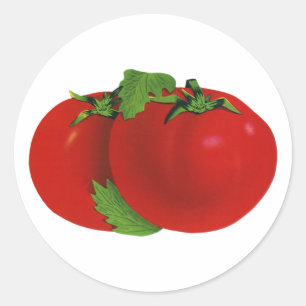 Vintage Foods, Bio-Rot reife alte Tomatensorte Runder Aufkleber