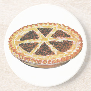 Vintage Foods Dessert, frisch gebackener Pecan Pie Getränkeuntersetzer