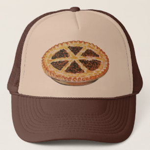 Vintage Foods Dessert, frisch gebackener Pecan Pie Truckerkappe
