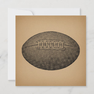 Vintage Football Illustrated Antike Sportkunst Feiertagskarte