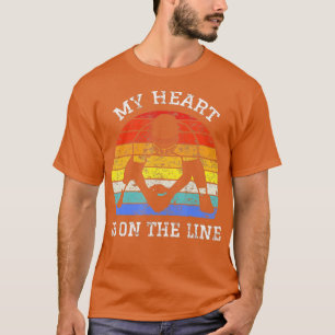 Vintage Football Mein Herz steht auf dem Spiel Off T-Shirt