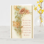 Vintage Foral Mother's Day Card Karte (Gelbe Blume)