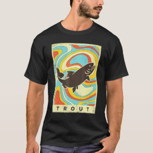 Vintage-Forelle-Fisch-Tier im Retro-Stil T-Shirt