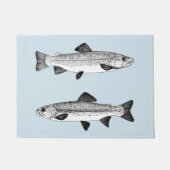 Vintage Forelle - Frischwasserfischen Fußmatte (Vorderseite)