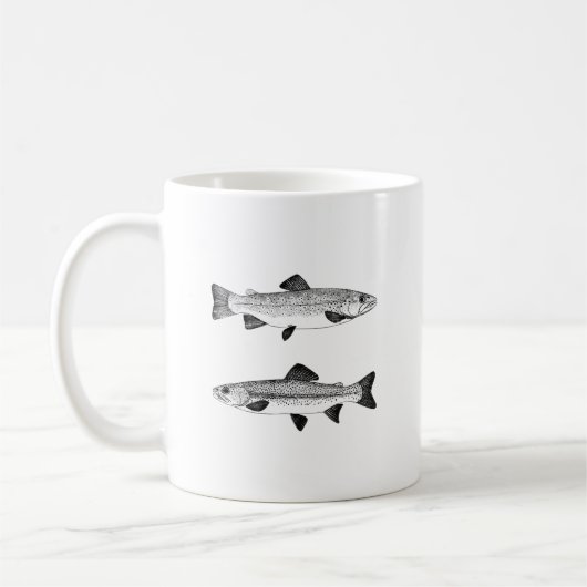 Vintage Forelle-Kunst Kaffeetasse (Links)