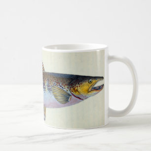 Vintage Forellefisch-Tasse Kaffeetasse