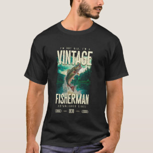 Vintage-Forellen-Angler Lustiger Angel-Geburtstag T-Shirt