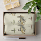 Vintage Forellenfliege Fischen Theme Muster Seidenpapier (Geschenk)