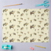 Vintage Forellenfliege Fischen Theme Muster Seidenpapier (Basteln)