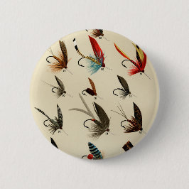 Vintage Forellenflüge Button