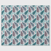 Vintage Forest Ferns Botanical Print Geschenkpapier (Flach)