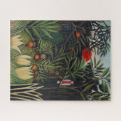 Vintage Forest Monkeys & Bird Illustration Art Puzzle (Horizontal)