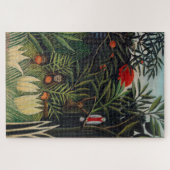 Vintage Forest Monkeys & Bird Illustration Art Puzzle (Horizontal)