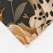 Vintage-Forest-Tiger-Botanischer-Blumengarten Fleecedecke (Ecke)