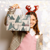 Vintage Forest Winter Große Geschenktüte
