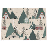 Vintage Forest Winter Große Geschenktüte (Vorderseite)