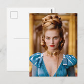Vintage formale Blonde Postkarte (Vorne/Hinten)