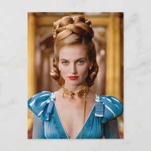 Vintage formale Blonde Postkarte