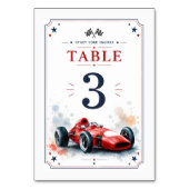 Vintage-Formel-Rennwagen Tischnummer (Rückseite)