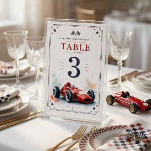 Vintage-Formel-Rennwagen Tischnummer