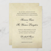 Vintage formelle Hochzeit Einladung (Vorne/Hinten)