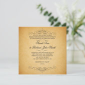 Vintage förmliche Hochzeitseinladungen Geblüht Einladung (Stehend Vorderseite)