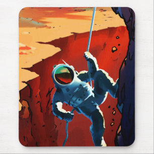Vintage "Forscher gesucht" Mars Rekrutierung Mousepad