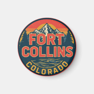 vintage fort collins colorado bergwandern magnet