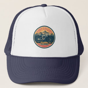 Vintage Fort Collins Colorado Bergwandern Truckerkappe