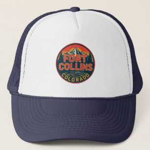 Vintage Fort Collins Colorado Bergwandern Truckerkappe