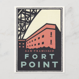 Vintage Fort Point Travel Postkarte