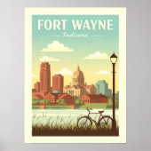 Vintage Fort Wayne Indiana Poster (Vorne)