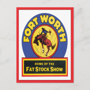 Vintage Fort Worth, Texas Postkarte