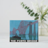 Vintage Forth Bridge Postkarte (Stehend Vorderseite)