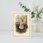 Vintage Fortpflanzung von Vögeln und Kindern Postkarte (Stehend Vorderseite)