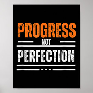 Vintage Fortschritt Nicht Perfektion Motivationssp Poster