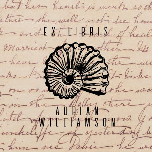 Vintage Fossil EX LIBRIS Benutzername Bibliothek Gummistempel