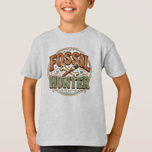 Vintage Fossilienjäger Paläontologie Abzeichen T-Shirt